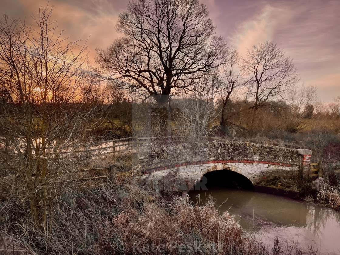 "Winter Bridge" stock image