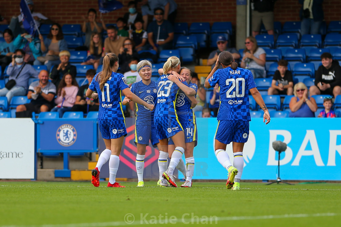 "Chelsea Women v Everton Women - FA Women Super League - 12/09/2021" by Katie Chan - £15.00 "Chelsea Women v Everton Women - FA Women Super League - 12/09/2021" stock image
