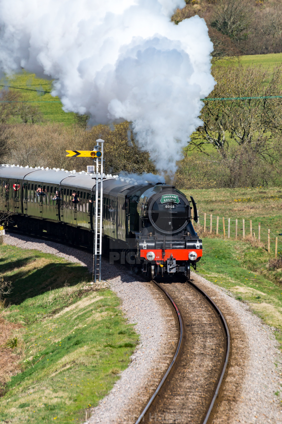 "Flying Scotsman steam locomotive" stock image