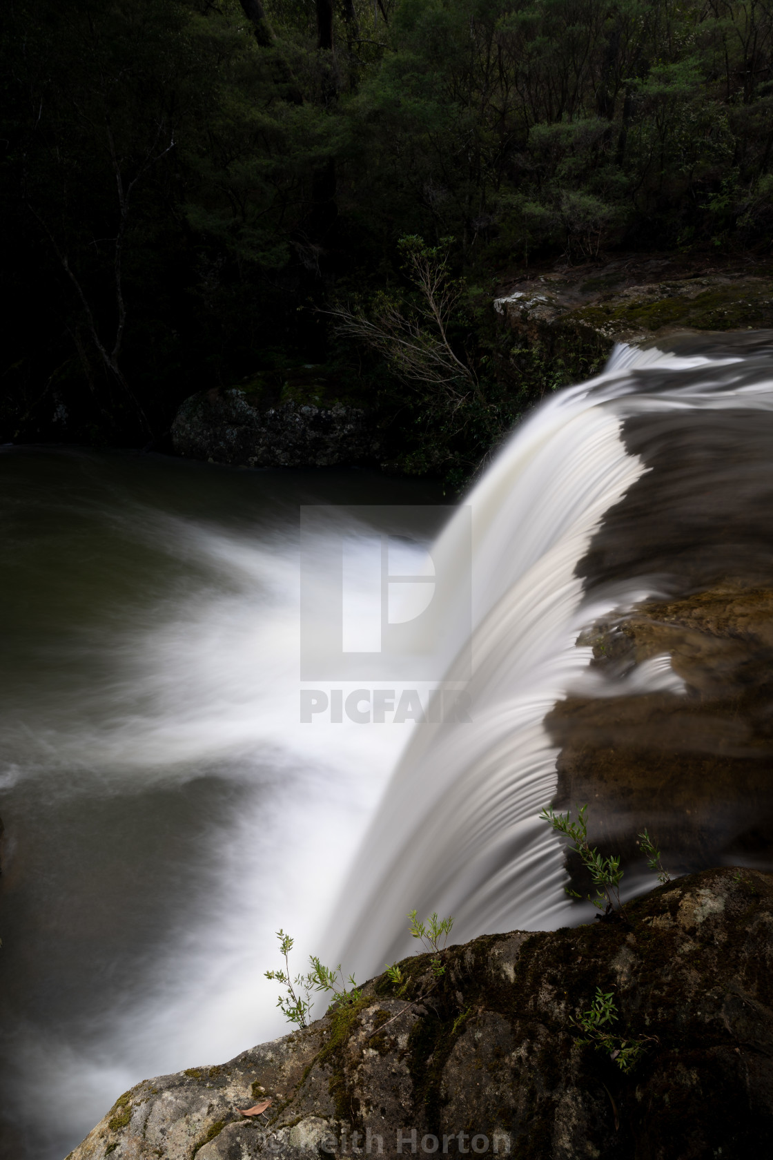 "Dark waterfall" stock image