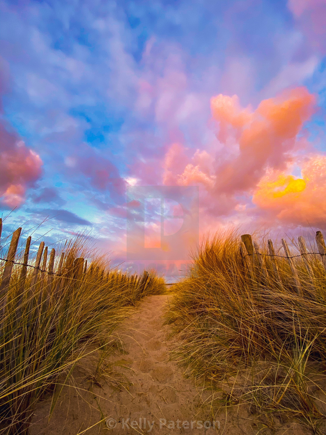 "Cotton Candy Sky Herd Sand" stock image