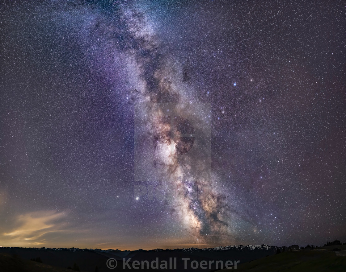 "Olympic National Park Milky Way Galaxy Panorama" by Kendall Toerner - $18.46 "Olympic National Park Milky Way Galaxy Panorama" stock image