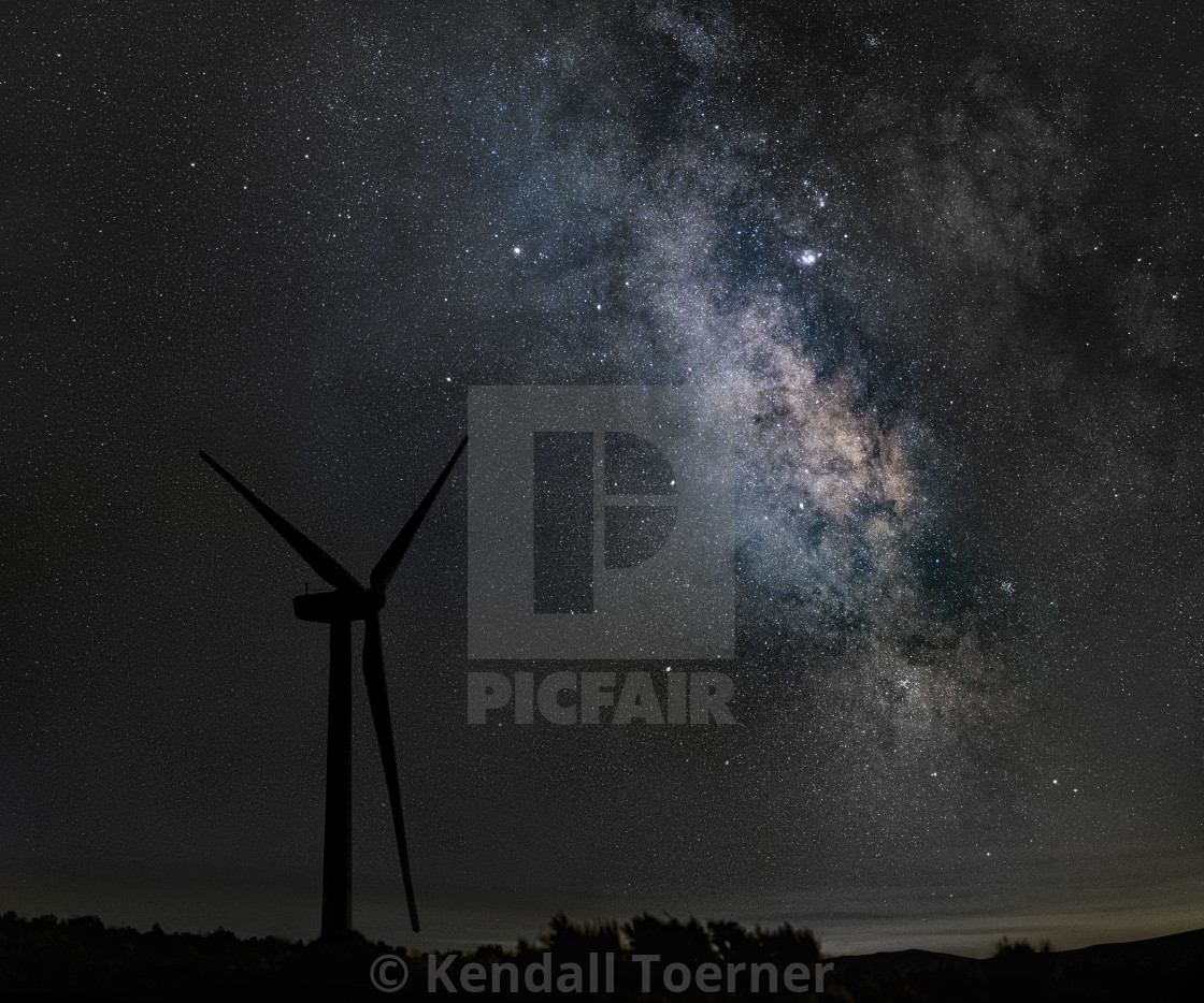 "Eastern Washington Windmill and Milky Way Galaxy" by Kendall Toerner - $18.40 "Eastern Washington Windmill and Milky Way Galaxy" stock image