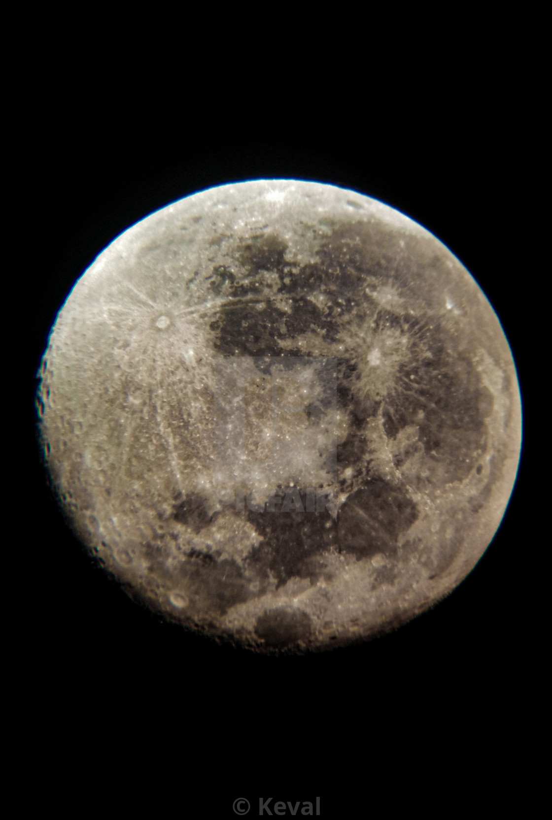 "Moon - as seen from an old telescope" by Keval - £12.40 "Moon - as seen from an old telescope" stock image