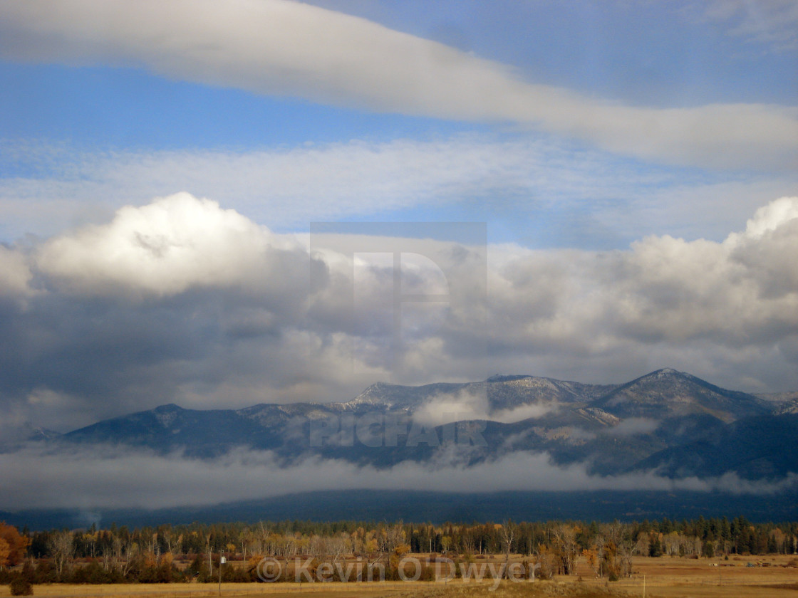 "Montana Landscape with mountains in the background" stock image