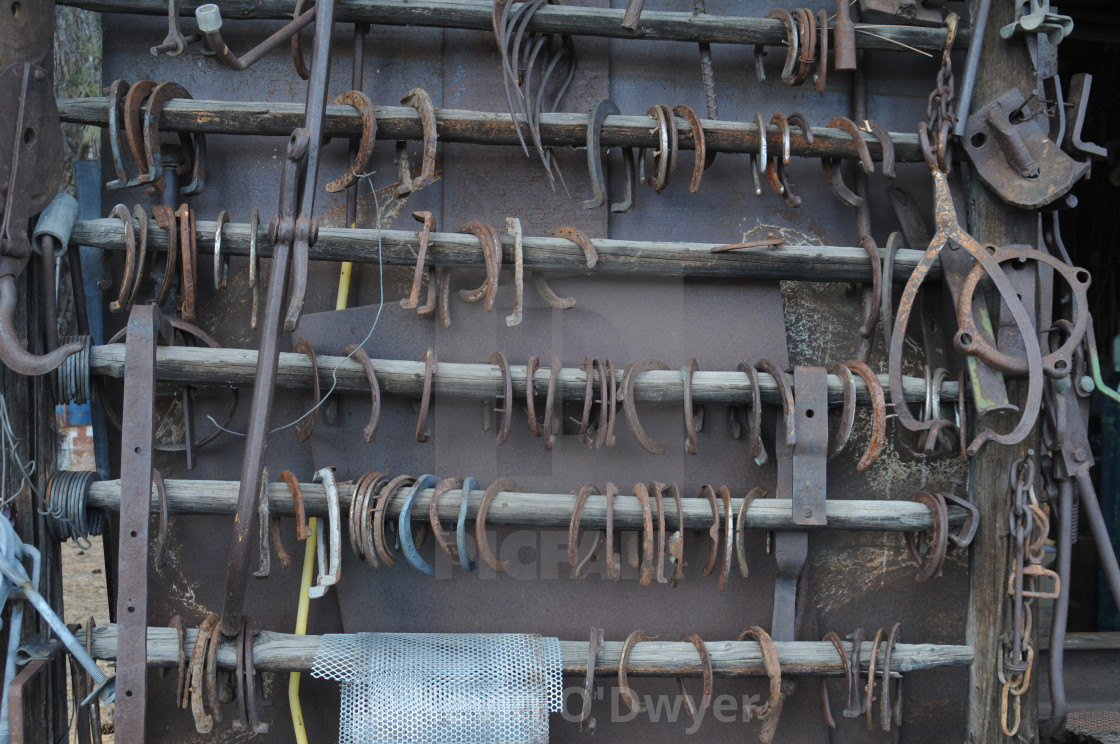 "Farriers Forge Montana artifacts" stock image