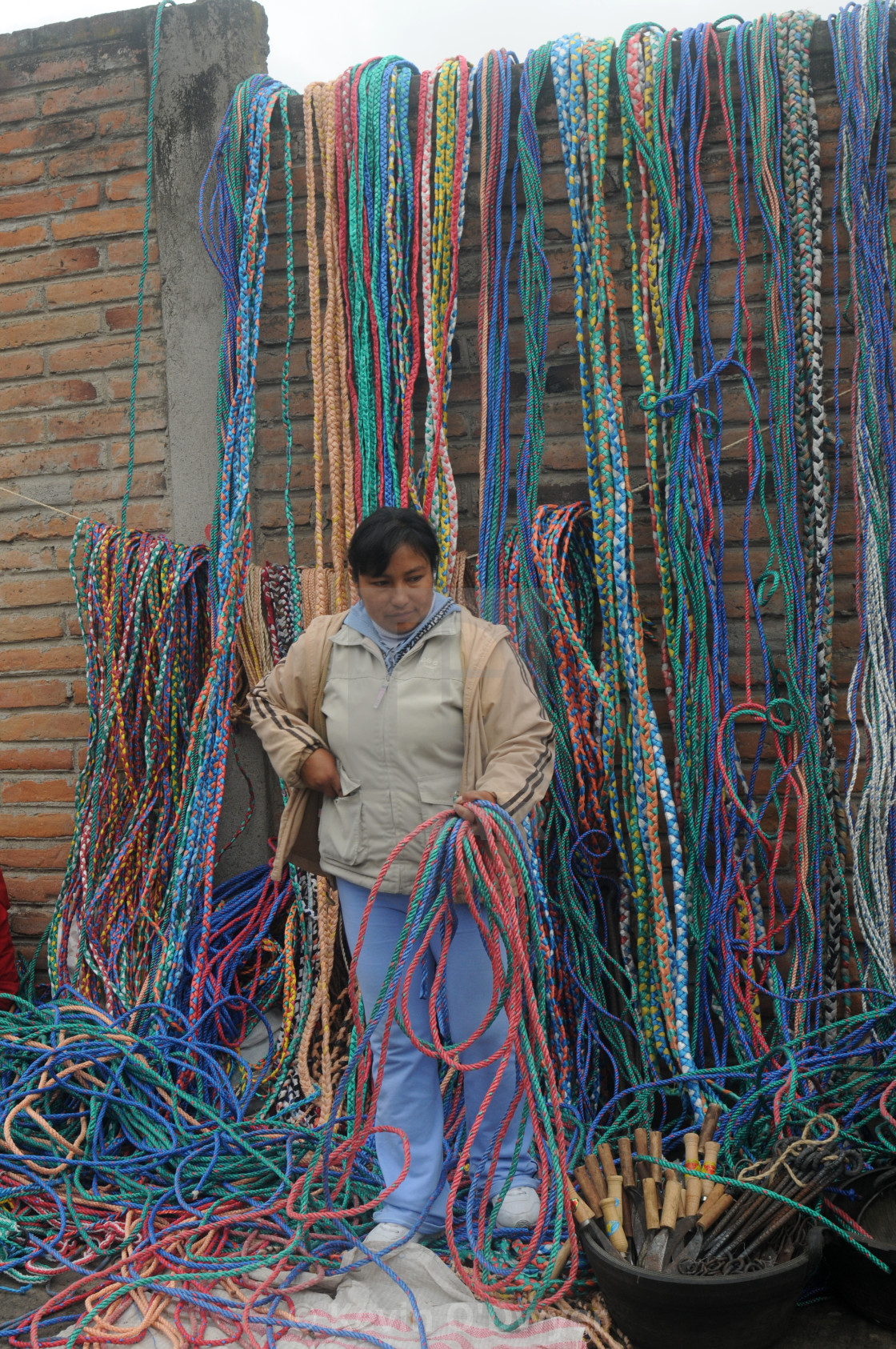 "Animal Market, Otavalo, Ecuador" stock image