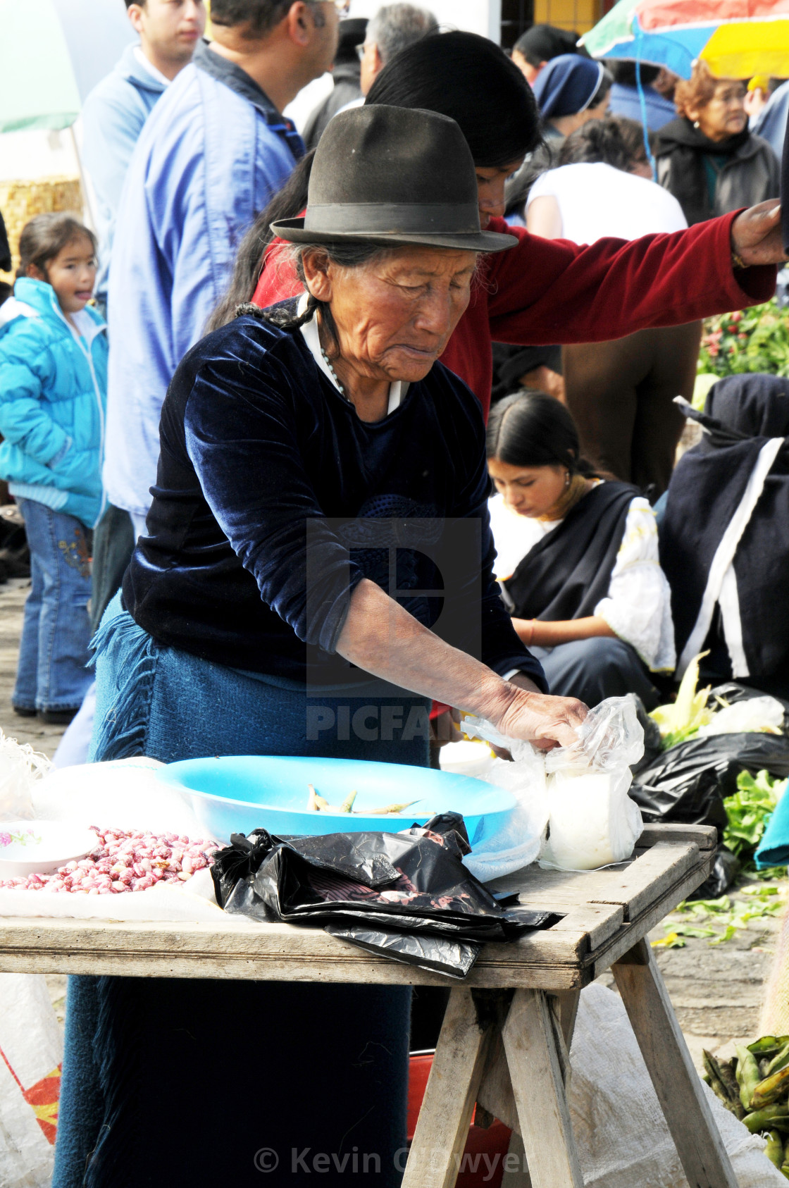 "Vegetable Market, Otavalo, Ecuador" stock image