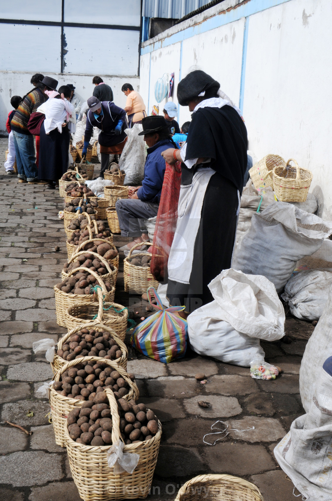 "Vegetable Market, Otavalo, Ecuador" stock image