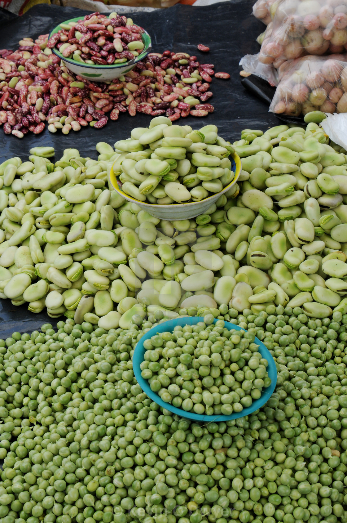 "Vegetable Market, Otavalo, Ecuador" stock image