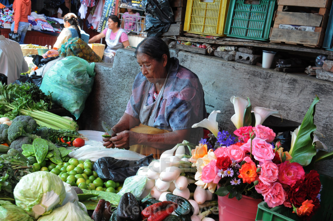 "Street vendor, Patzcuaro" stock image