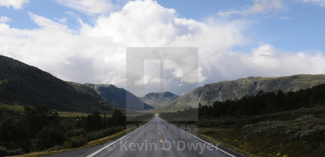 "Road to Kroken, Norway" stock image