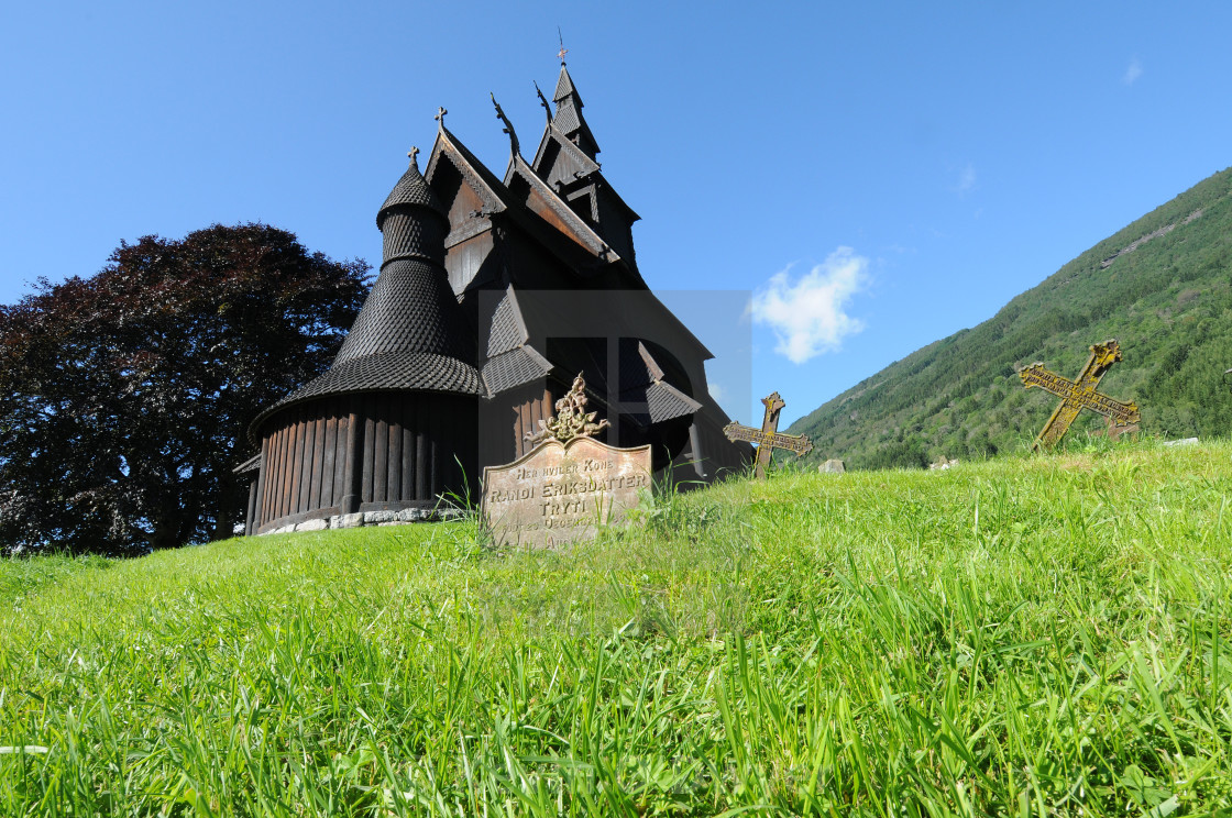 "Hopperstad Stave Church, Norway" stock image