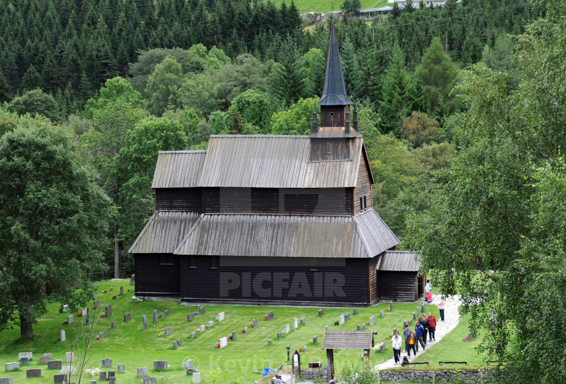 "Hopperstad Stave Church, Norway" stock image