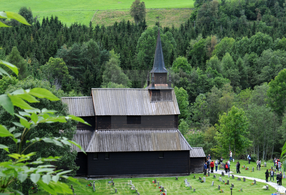 "Hopperstad Stave Church, Norway" stock image