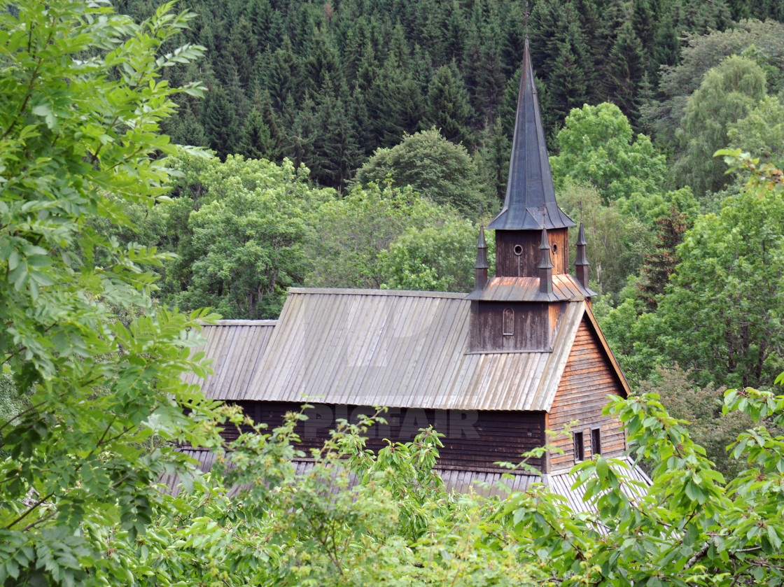 "Hopperstad Stave Church, Norway" stock image