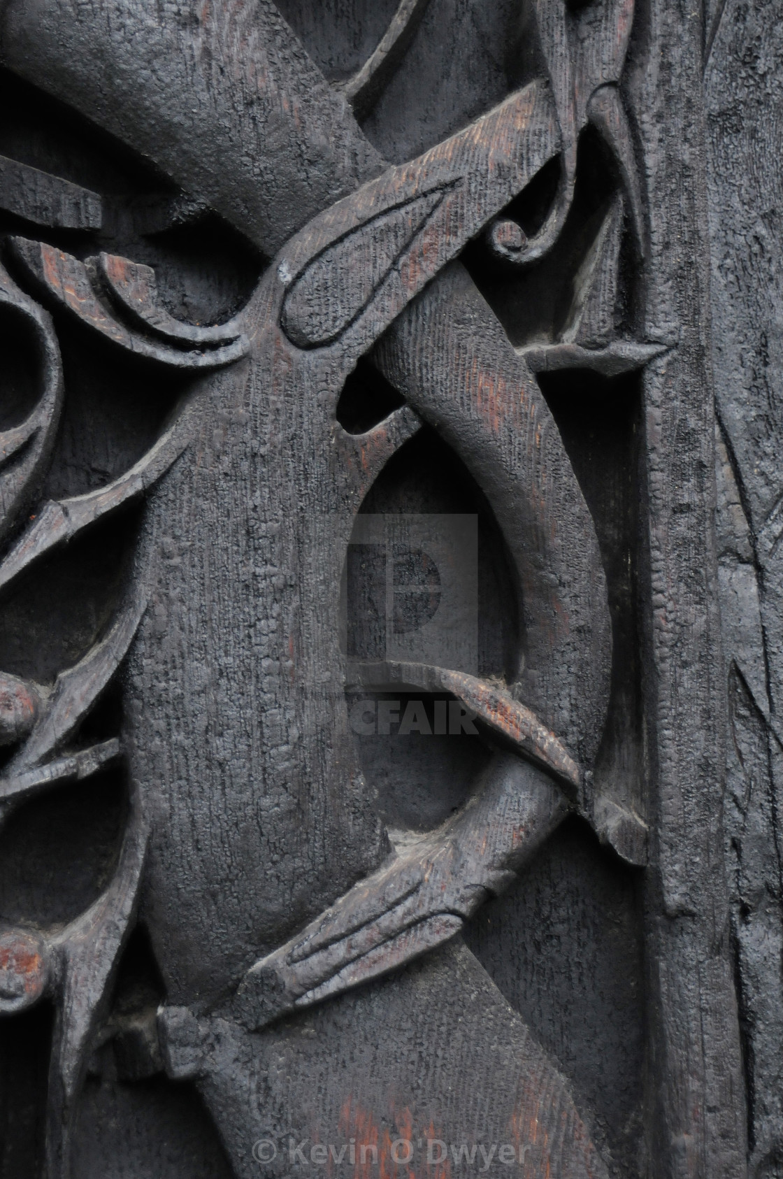 "Carving detail. Urnes Stave Church, Norway" stock image