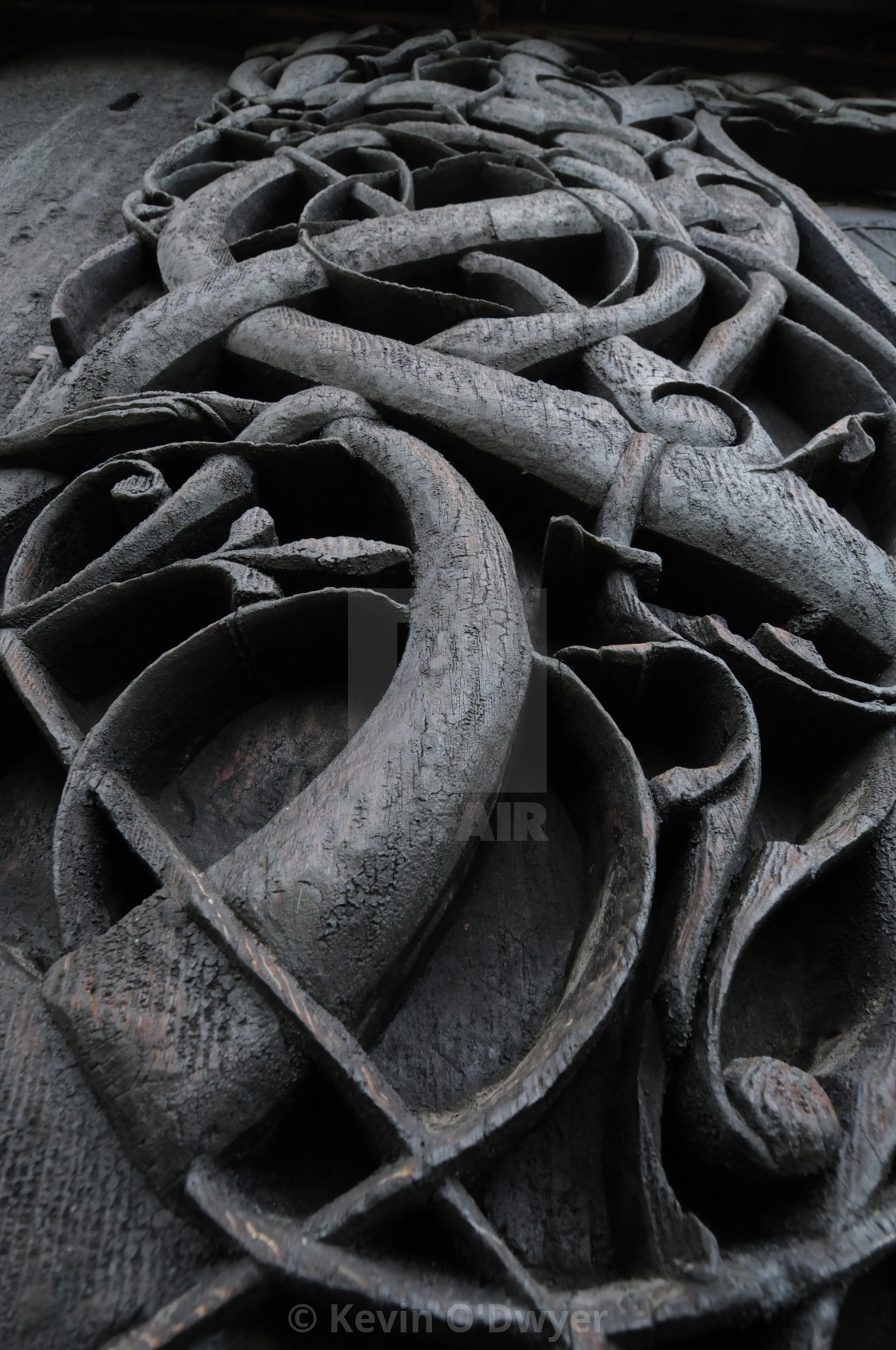 "Carving detail. Urnes Stave Church, Norway" stock image