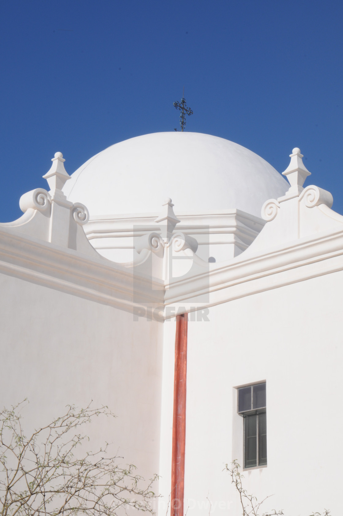 "Architectural detail, Mission San Xavier del Bac" stock image