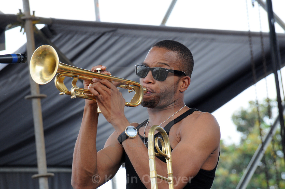 "Trombone Shorty at French Quarter Fest" stock image