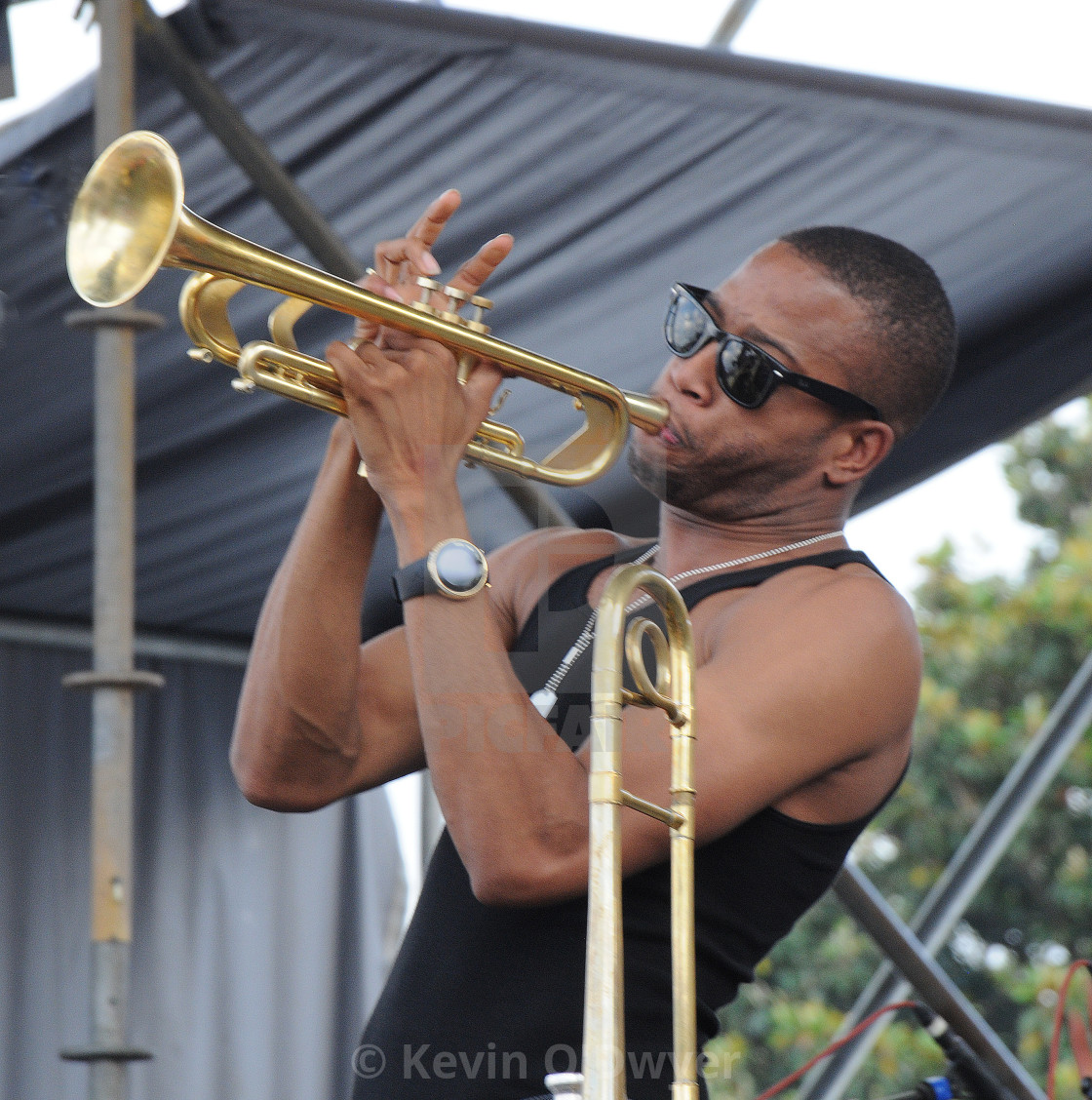 "Trombone Shorty at French Quarter Fest" stock image