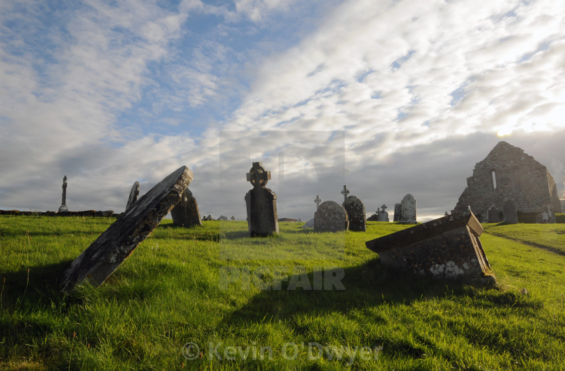 "Clonmacnoise grave yard" stock image