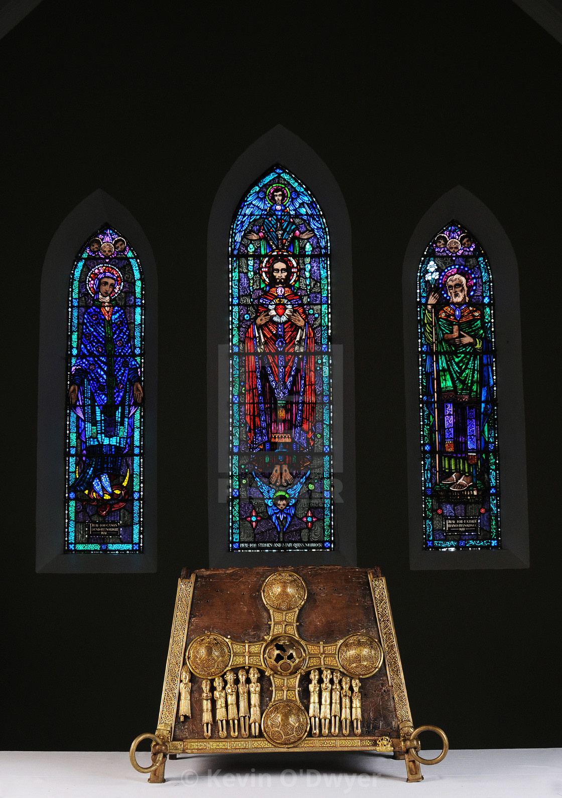 "Saint Manchan's Shrine and Harry Clarke windows" stock image