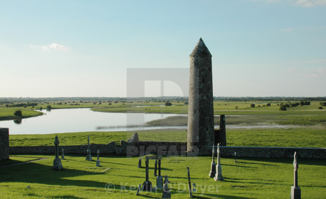 "Round Tower,Clonmacnoise Monastic site" stock image