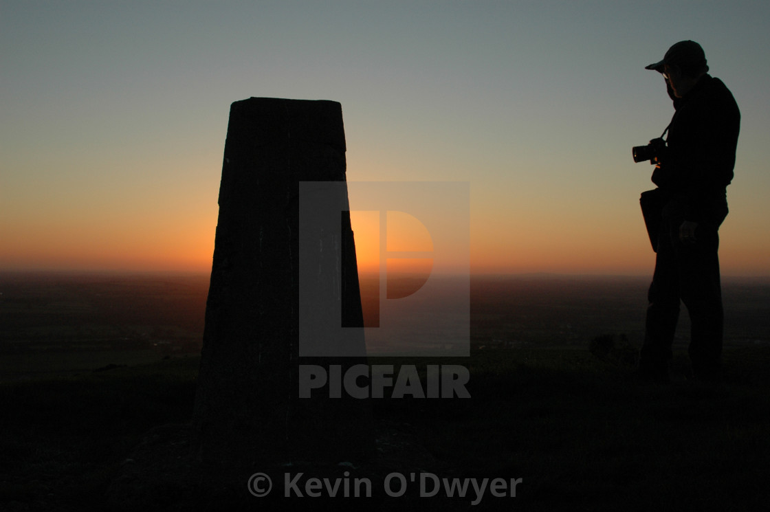 "Sunset on Croghan Hill" stock image