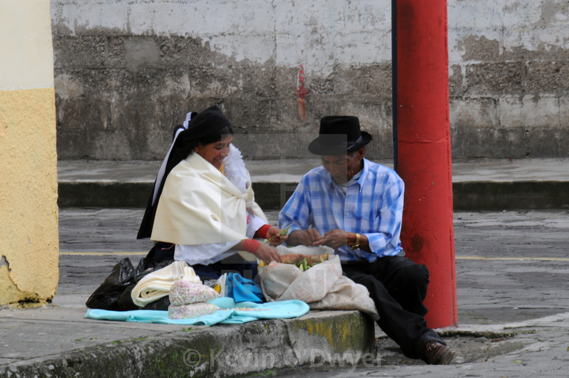 "Vegetable market, Otavalo" stock image