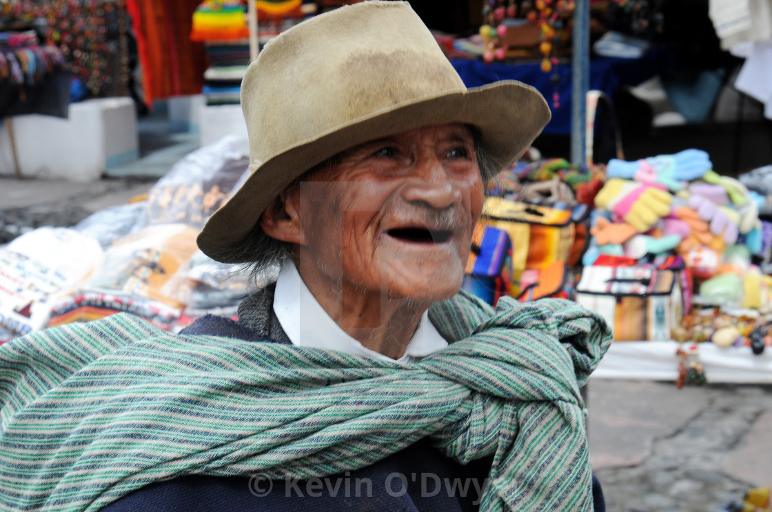 "Portrait, Vegetable market, Otavalo" stock image