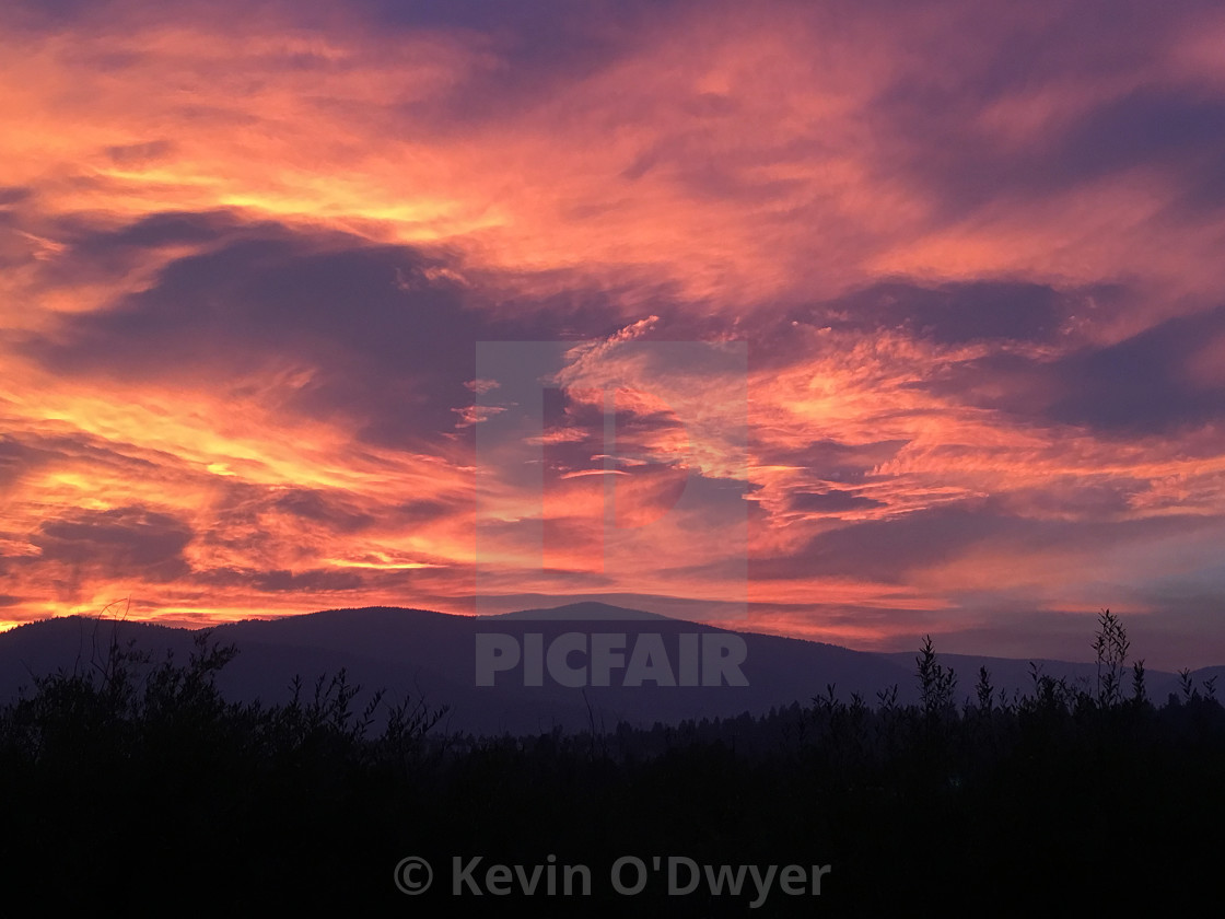 "Sunset on the Blackfoot Valley" stock image