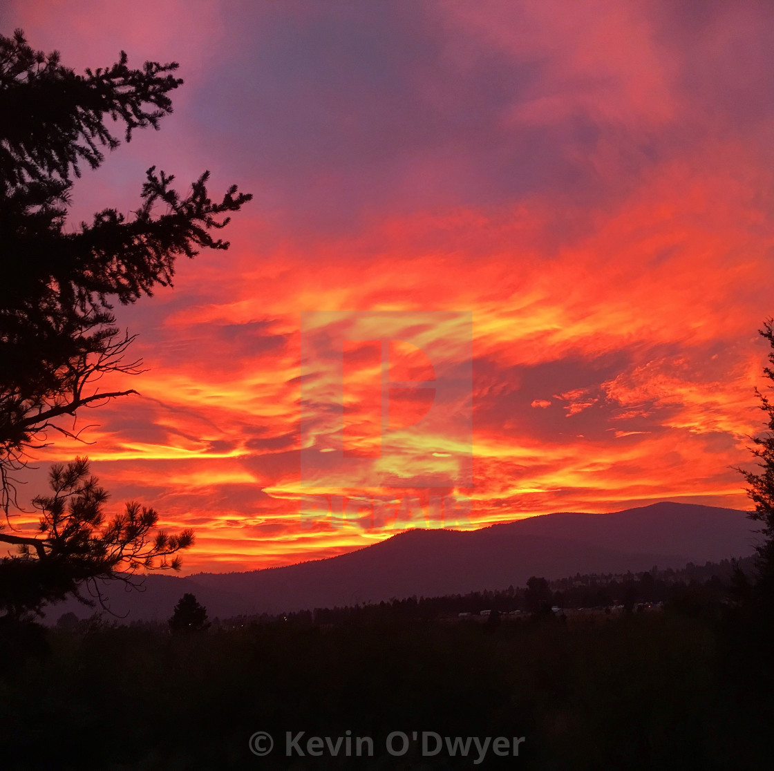 "Sunset on the Blackfoot Valley" stock image