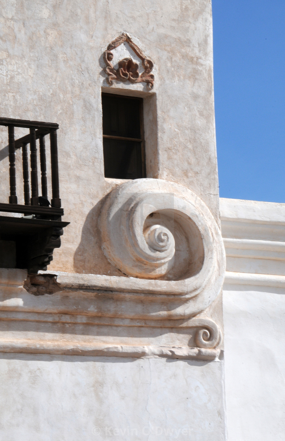 "Architectural detail, Mission San Xavier del Bac" stock image