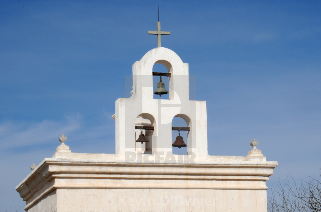 "Architectural detail, Mission San Xavier del Bac" stock image