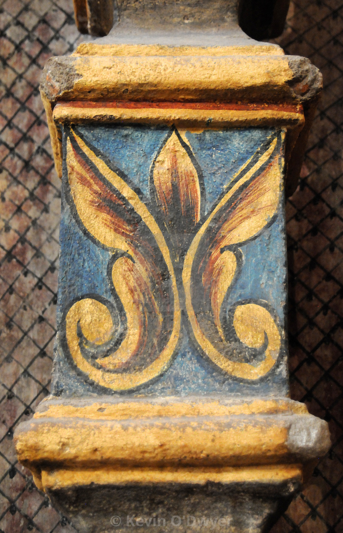 "Interior detail, Mission San Xavier del Bac" stock image