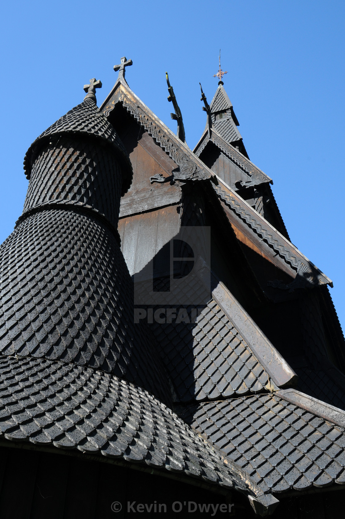 "Roof Detail, Hopperstad Stave Church" stock image