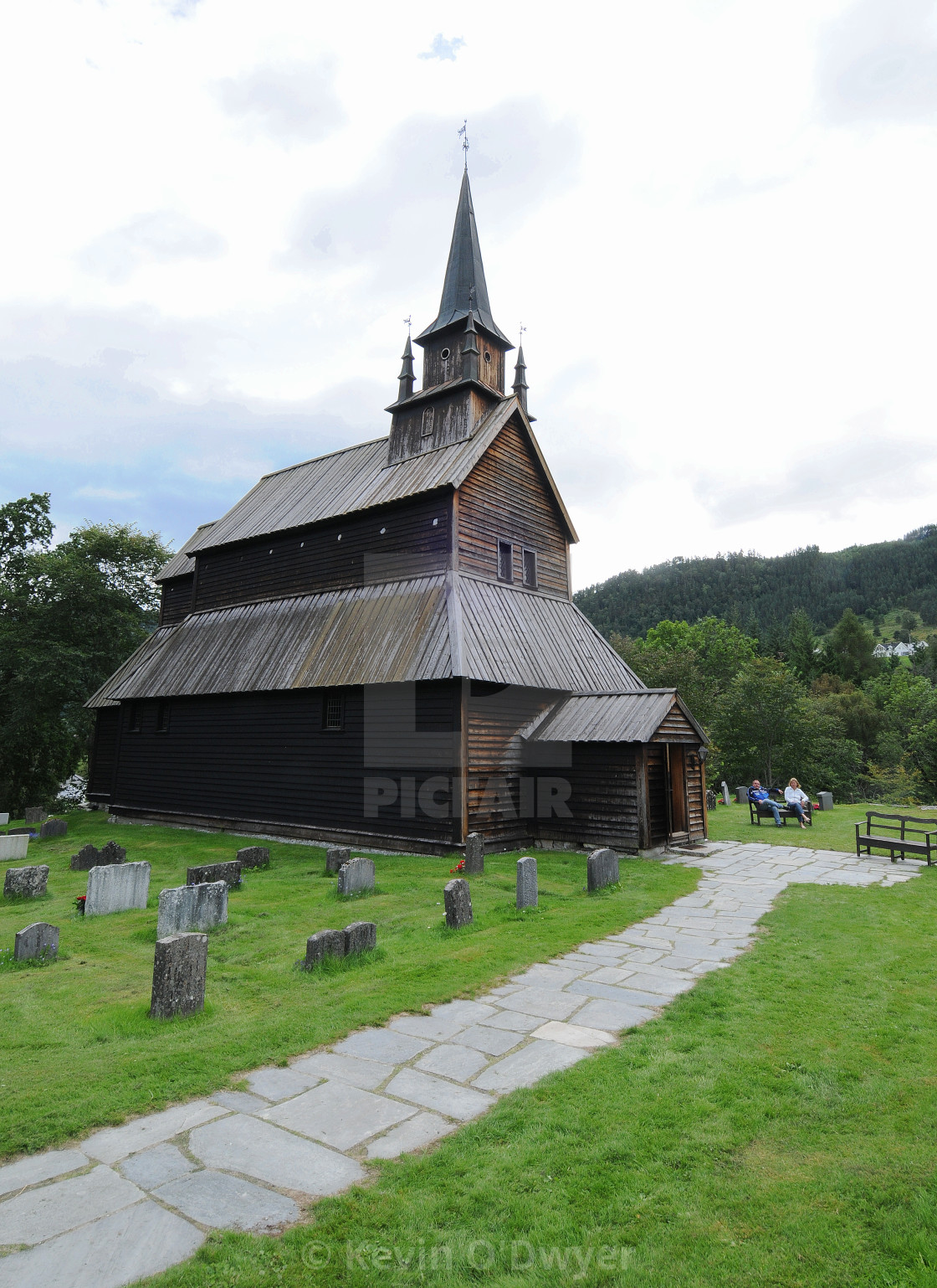 "Kaupanger Stave Church" stock image