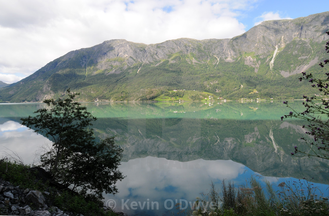 "Lusterfjorden Drive" stock image