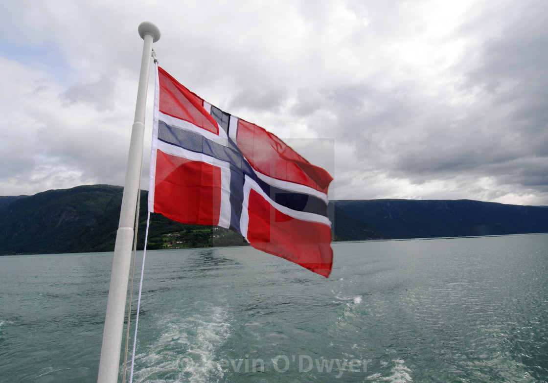 "Ferry to Solvorn" stock image