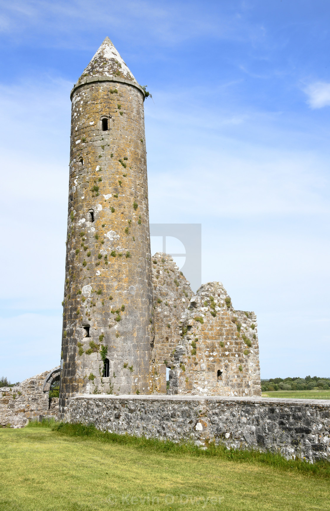 "Round Tower, Clonmacnoise Monastic Site" stock image