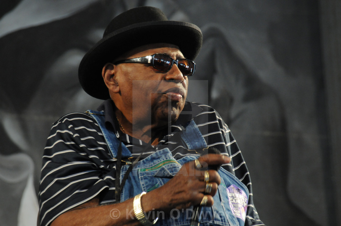 "Rockin Tabby Thomas at Jazz Fest" stock image