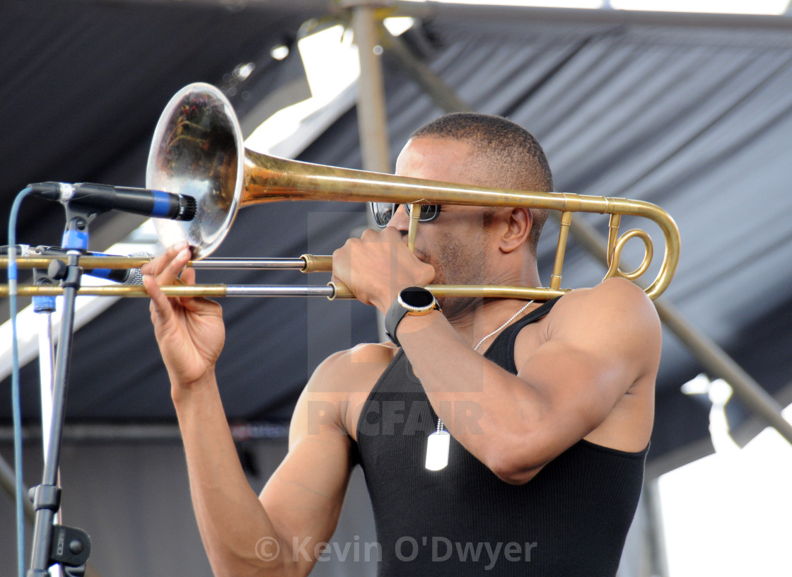 "Trombone Shorty at French Quarter Fest" stock image