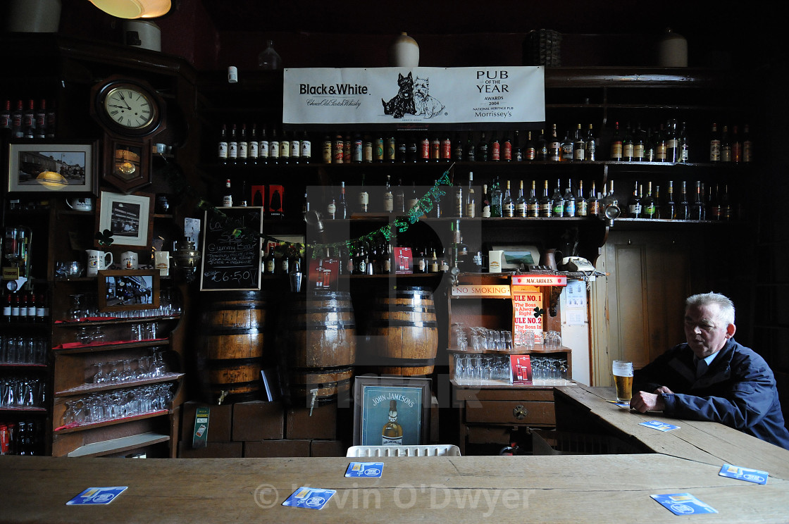 "Social distancing at Morrissey's Pub, Abbeyleix" stock image