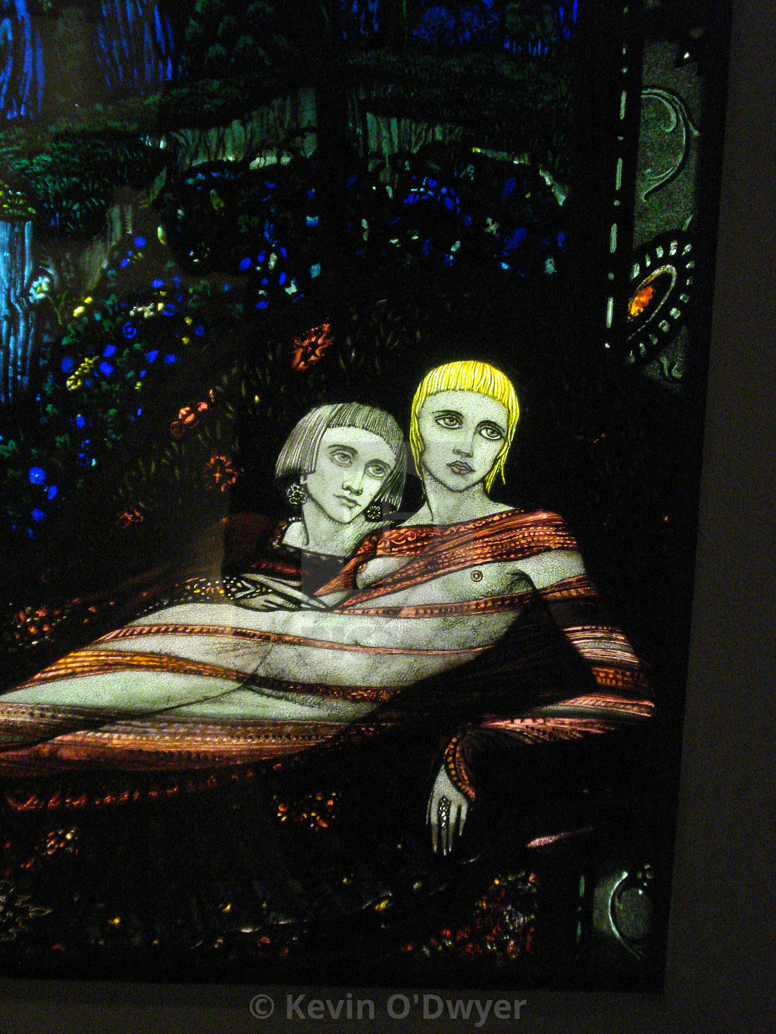 "The Geneva Window, stained glass artist Harry Clarke" stock image
