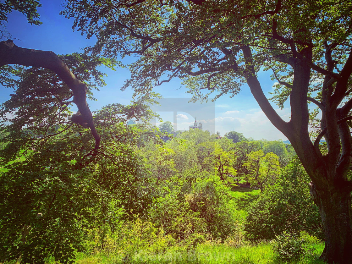 "Blue And Green Observatory" by Kieran Brown - £8.68 "Blue And Green Observatory" stock image