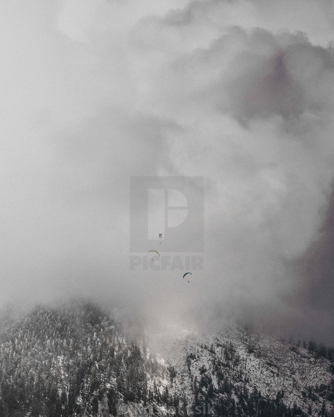 "Parachuting in the winter over the Austrian Alps" by Kristof Csik - $12.34 "Parachuting in the winter over the Austrian Alps" stock image