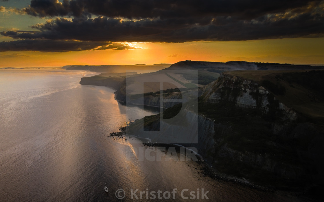 "Chapmans Pool summer sunset" by Kristof Csik - $12.34 "Chapmans Pool summer sunset" stock image