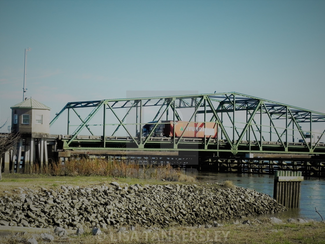 "The Drawbridge over Savannah River, Port Wentworth, GA" by LISA TANKERSLEY - $15.42 "The Drawbridge over Savannah River, Port Wentworth, GA" stock image