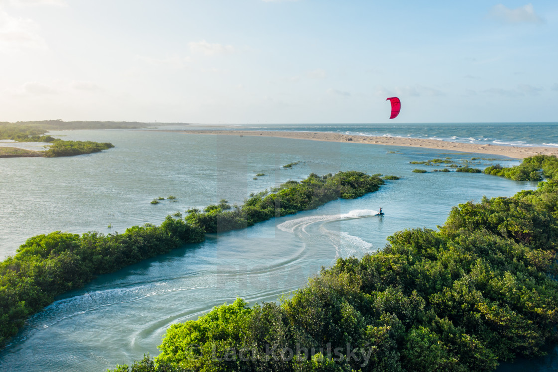 "Kiteboarding in Brazil" stock image